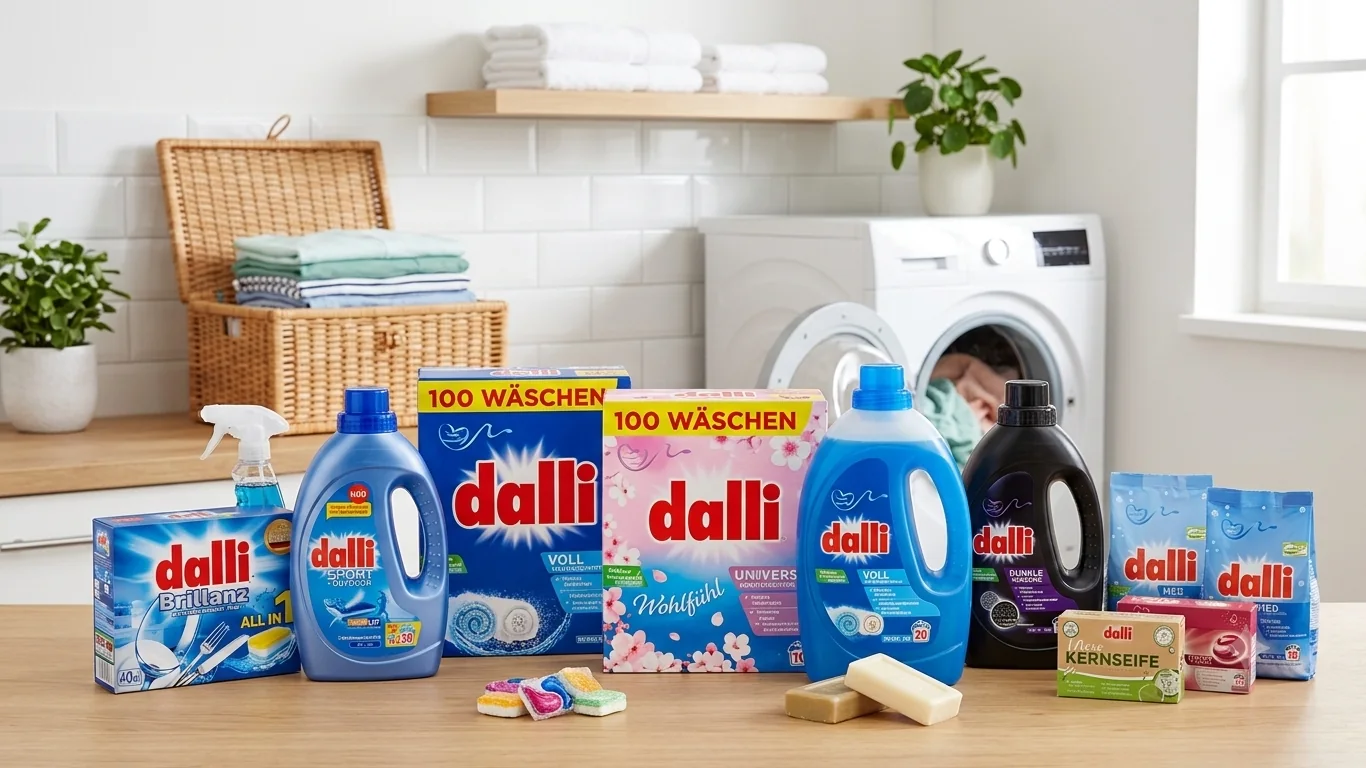 مجموعه محصولات شوینده DALLI برای شست‌وشوی لباس